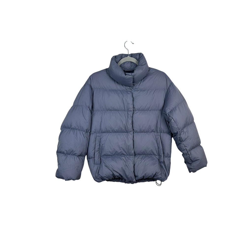 Uniqlo Ultra Light Down Jacket Women Small Blue Puffer Excellent Water Repellent
